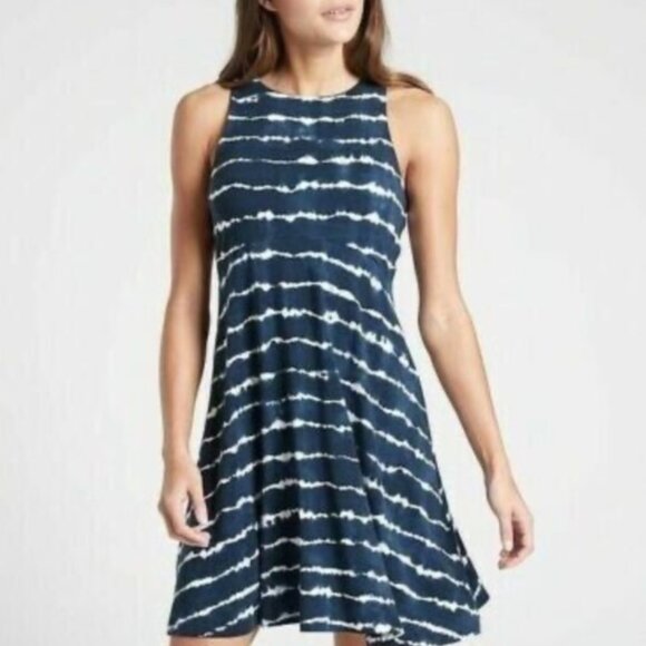 Athleta Santorini Thera Print Tie Dye Dress Size XL - Picture 1 of 8